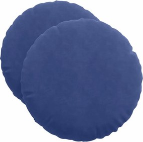vidaXL Ülőpárnák 2 pcs Rendőrségi kék Ø 40 x 13 cm Bársony