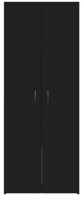 fekete szerelt fa irattartó szekrény 60 x 32 x 153 cm