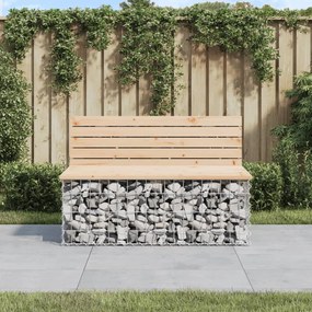 vidaXL tömör fenyőfa gabion kerti pad 103x70x65 cm