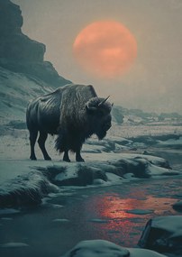 Poszter 42x59,4cm Bölény monolit