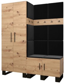 Előszobabútor Amanda 2 (artisan tölgy + fekete). 1085870