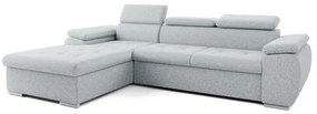 Ággyá nyitható L-alakú sarok ülőgarnitúra tárolóval PADUA szürke balos