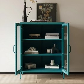 Vitrin GINA, 800 x 1015 x 400 mm, Modern: tengerszínű