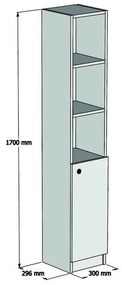 Fürdőszoba szekrény Trendy (dió). 1063273