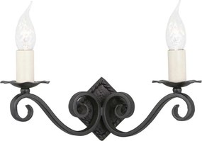 Elstead Lighting RECTORY RY2A-BLACK Fali lámpa 2x60W/E14