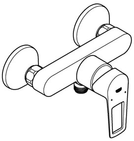 GROHE 23634001 - Zuhanycsaptelep DN 15, fényes króm