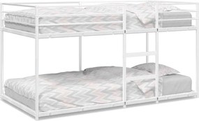 vidaXL fehér acél emeletes ágy matrac nélkül 75 x 190 cm