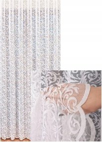 Függöny Jacquard Fehér Sűrű Méretek Bevarrt Hullámszalag 380x220