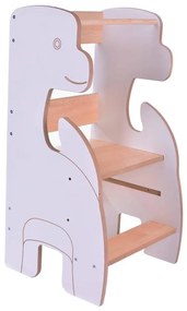 Tanulótorony DINO fehér/juhar