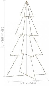360 LED-es beltéri/kültéri kúp alakú karácsonyfa 143 x 250 cm