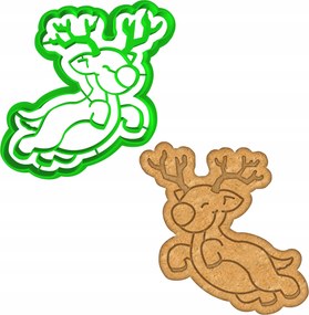 Karácsonyi Forma Mézeskalács lyukasztó Karácsony Rénszarvas 8cm