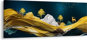 Kép - Szarvas a tájban (120x50 cm)