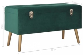 zöld bársonypad tárolórekesszel 80 cm