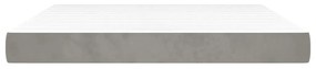világosszürke bársony zsebrugós ágymatrac 160x210x20 cm