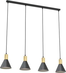 Emibig modern függeszték rosa fekete arany emi1388/4