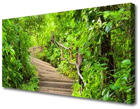 Vászonkép lépcsők Természet 100x50 cm