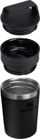 Fekete rozsdamentes acél termobögre 230 ml Café-To-Go Travel Mug Black 2.0 – Stanley