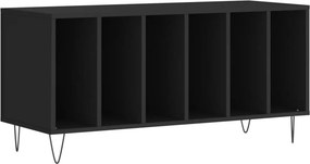 vidaXL fekete szerelt fa hanglemezszekrény 100 x 38 x 48 cm