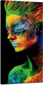 Vászonkép Színes Nő Haj Színek Festmény 40x80 cm