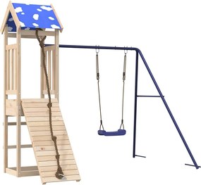 vidaXL tömör fenyőfa kültéri játszószett