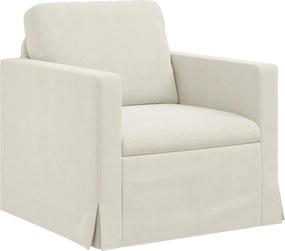vidaXL Kanapé Krém 78 x 78 x 80 cm Bársony