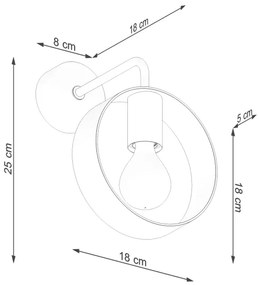 Sollux SL.1134 - Fali lámpa TITRAN 1xE27/60W/230V fehér