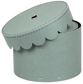 Mentazöld fedeles karton tárolódoboz szett 2 db-os ø 26x17,5 cm Wilma – Bigso Box of Sweden