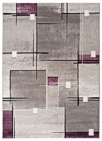 Detroit szürke-lila szőnyeg, 80 x 150 cm - Universal