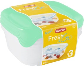 Curver Set FRESHandGO 3x0,8l dózy mint