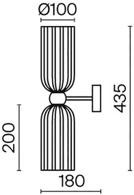 Maytoni MOD302WL-02CG - Fali lámpa ANTIC 2xE14/40W/230V arany/bézs