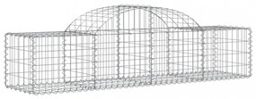 2 db íves horganyzott vas gabion kosár 200x50x40/60 cm