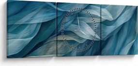 Kép - Kék és fehér fodrok (órával) (90x30 cm)