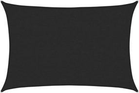 vidaXL fekete HDPE napvitorla 160 g/m² 2,5 x 3,5 m