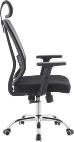 Irodai szék, fekete/króm, teherbírás 150 kg, DUVAL