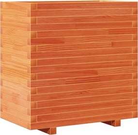 vidaXL viaszbarna tömör fenyőfa kerti virágláda 70x40x72 cm