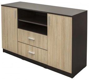 Ponte Komód 2 ajtós + 2 fiókos Dark sonoma - Sonoma