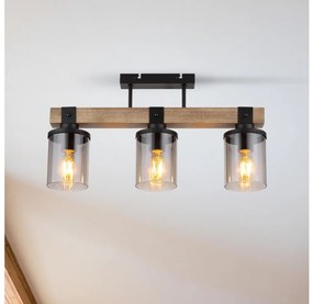 Brilagi - VISTA felületre szerelhető csillár 3xE27/60W/230V tölgy