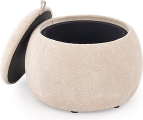 Lumi puff bézs tárolórésszel