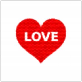 Poszterek 100x100 Szív Love