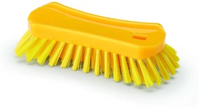 Igeax élelmiszeripari ergonómikus kézi súroló kefe sárga 0,5mm közepes sörtével