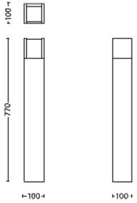 Philips - LED Kültéri lámpa ARBOUR LED/3,8W/230V 77 cm IP44