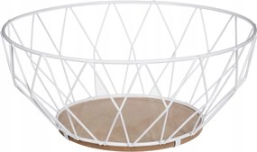 Fém kosár Gyümölcstartó állvány fehér Konyha