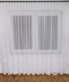 Függöny Kész napellenző Selene dupla hímzéssel átvezető szalag méretre