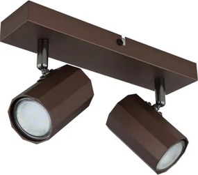 Globo 57919-2 Spotlámpa fém bronz színű matt, alumínium bronzszínű matt, HxSzxM: 260x60x145mm, 2x GU10 25W 230V izzók nélkül