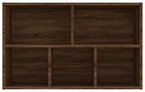 barna tölgyszínű szerelt fa könyv-/tálalószekrény 50x25x80 cm