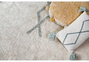 Kék-krémszínű mosható kézi szövésű pamut szőnyeg 170x240 cm Atlas Natural – Lorena Canals