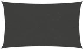 antracitszürke HDPE napvitorla 160 g/m² 3 x 6 m