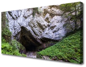 Vászonkép Mountain Cave Természet 100x50 cm