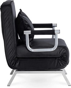 FOTEL BART Czarny Welurowy