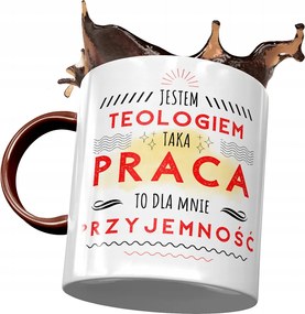 Bordó Bögre Teológusnak Teológus vagyok Ajándék Nyomtatott Fotóval